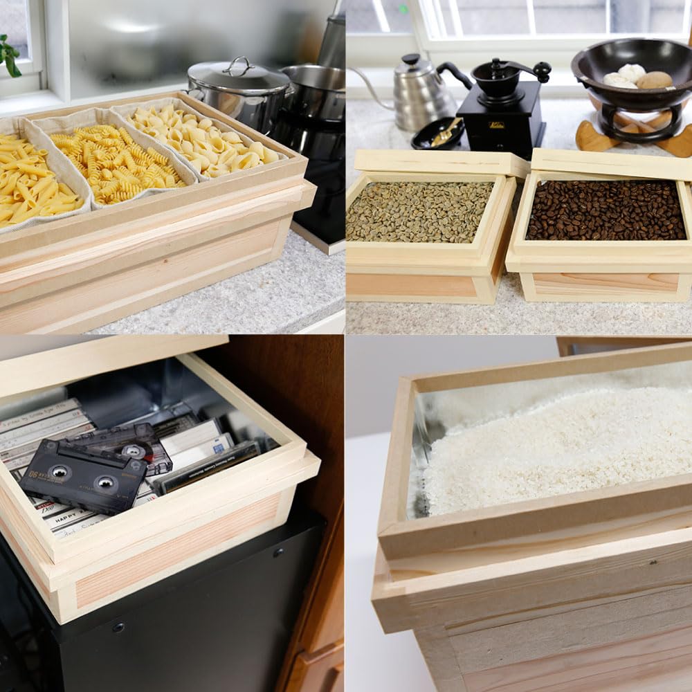 Amazon｜前田工房 茶箱 1kg 国産 杉 静岡 木箱 収納 防虫 防湿 外寸